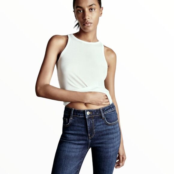 ZARA | Blue | Z1975 MID-RISE SKINNY JEANS - Picture 5 of 11